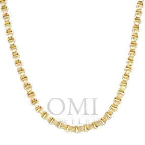 10K GOLD 5.42MM HOLLOW BOX BYZANTINE CHAIN