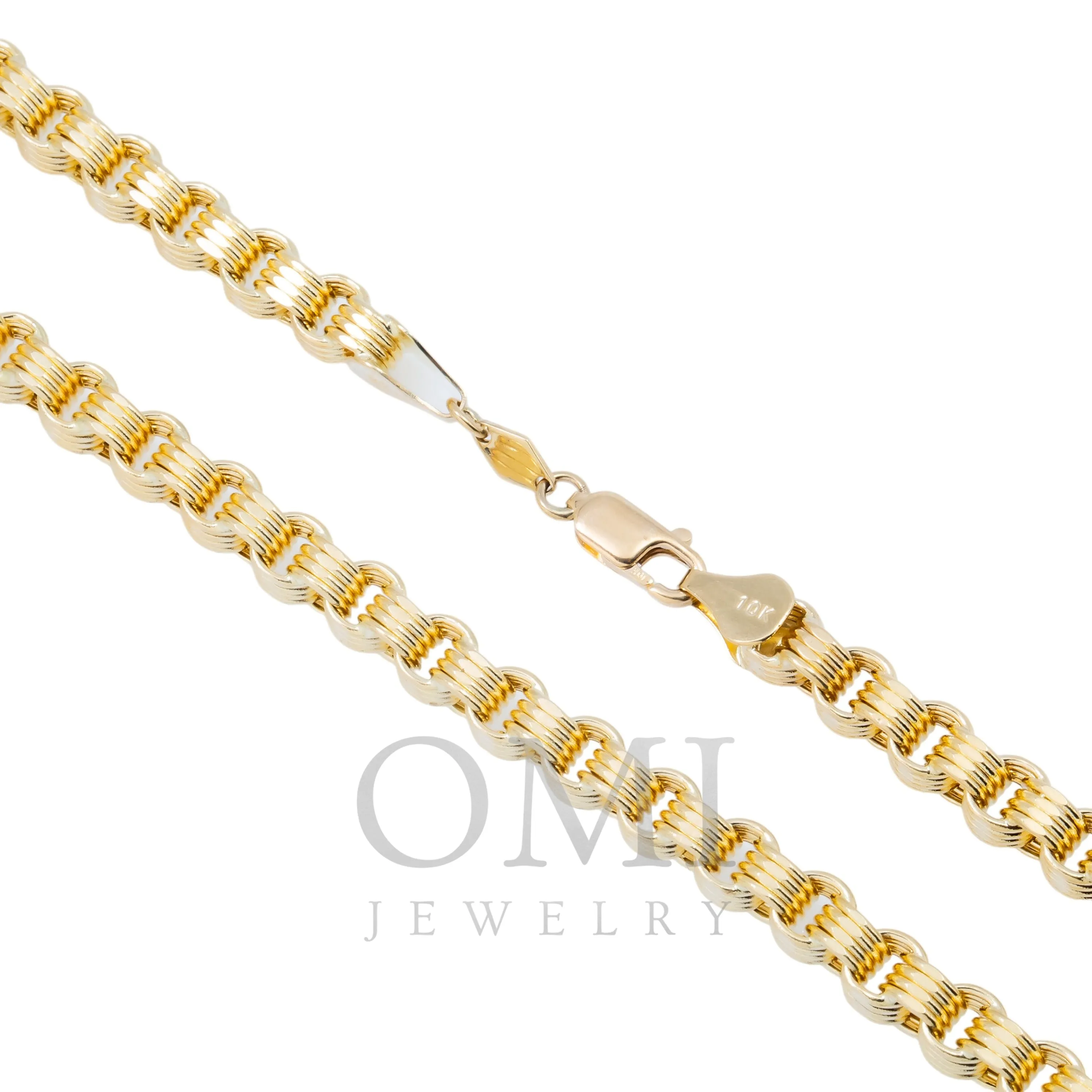 10K GOLD 5.42MM HOLLOW BOX BYZANTINE CHAIN