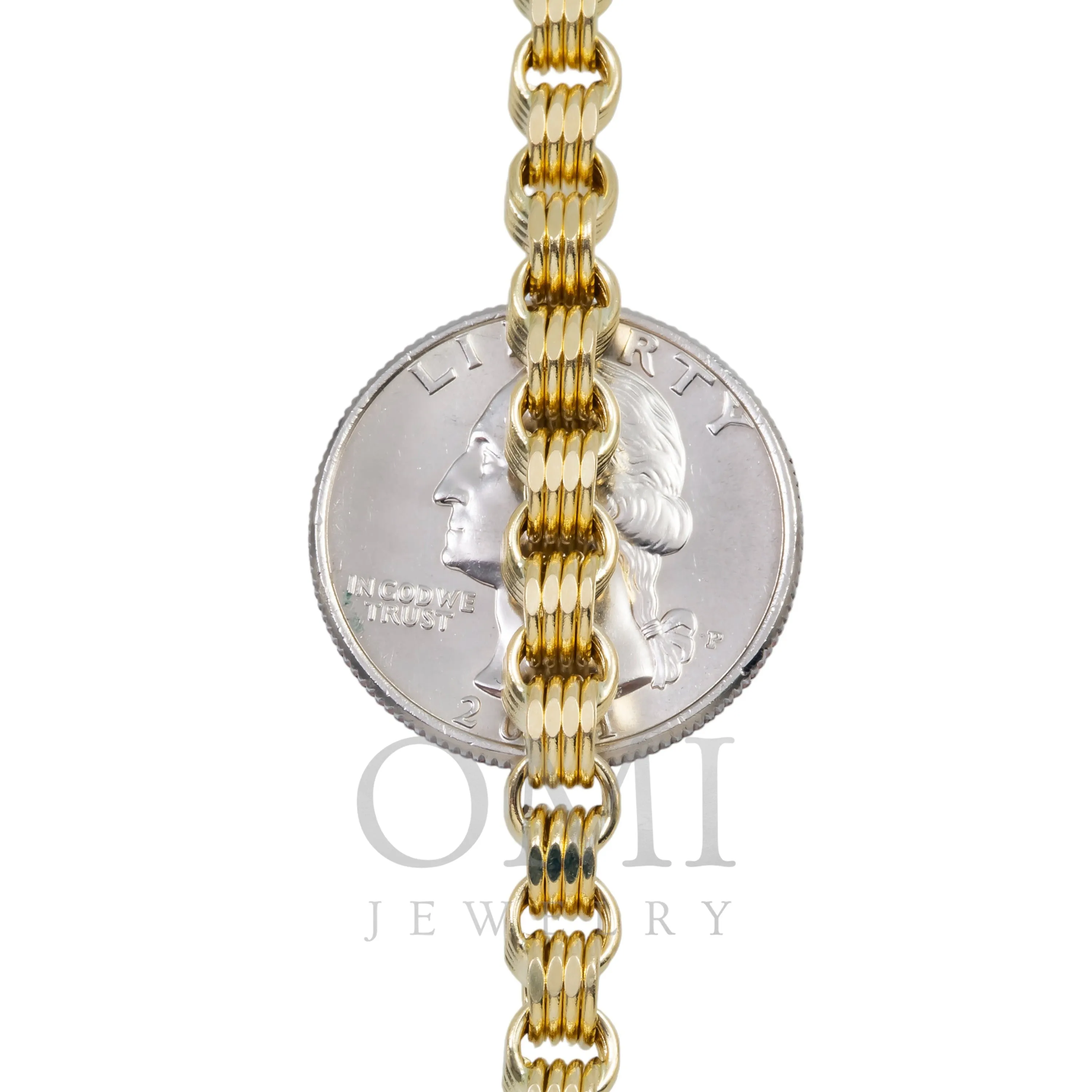 10K GOLD 5.42MM HOLLOW BOX BYZANTINE CHAIN