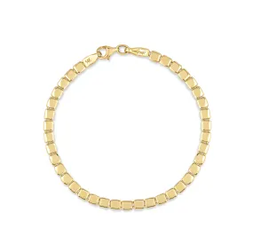 14k Johnie Square Tennis Bracelet