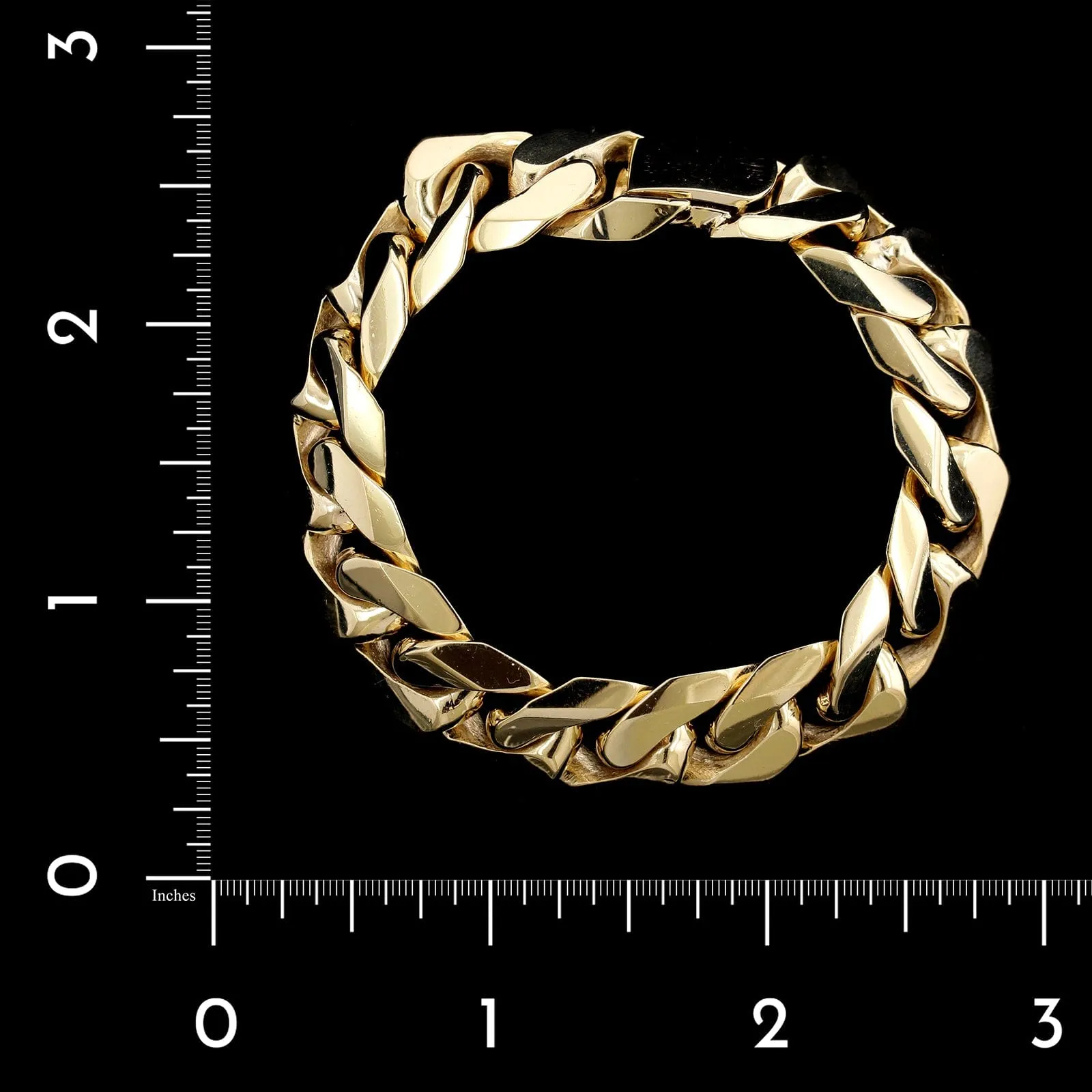 14K Yellow Gold Estate Curb Link Bracelet