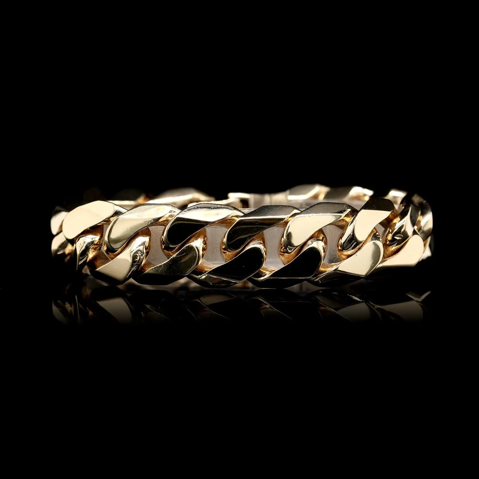 14K Yellow Gold Estate Curb Link Bracelet