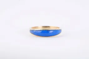 14k Yellow Gold Lapis Lazuli Inlay Ring Size 7 (2.72g.)