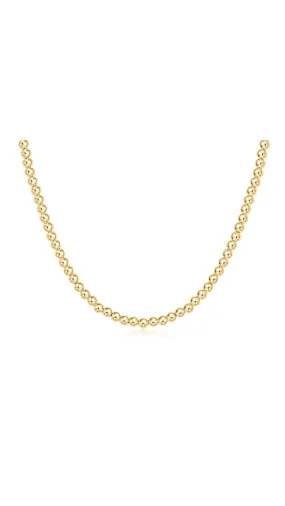 15'' CHOKER CLASSIC GOLD 4MM BEAD