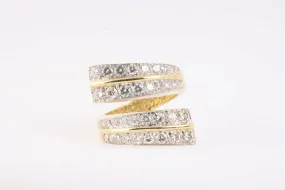 18k Two-Tone Gold 2.50tcw Diamond Fashion Ring Size 6 (10.35g.)