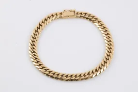 8" 18k Yellow Gold Curb Chain Bracelet (29.25g.)