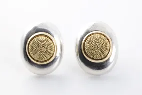 925 Silver & 18k Yellow Gold Earrings (17.76g.)