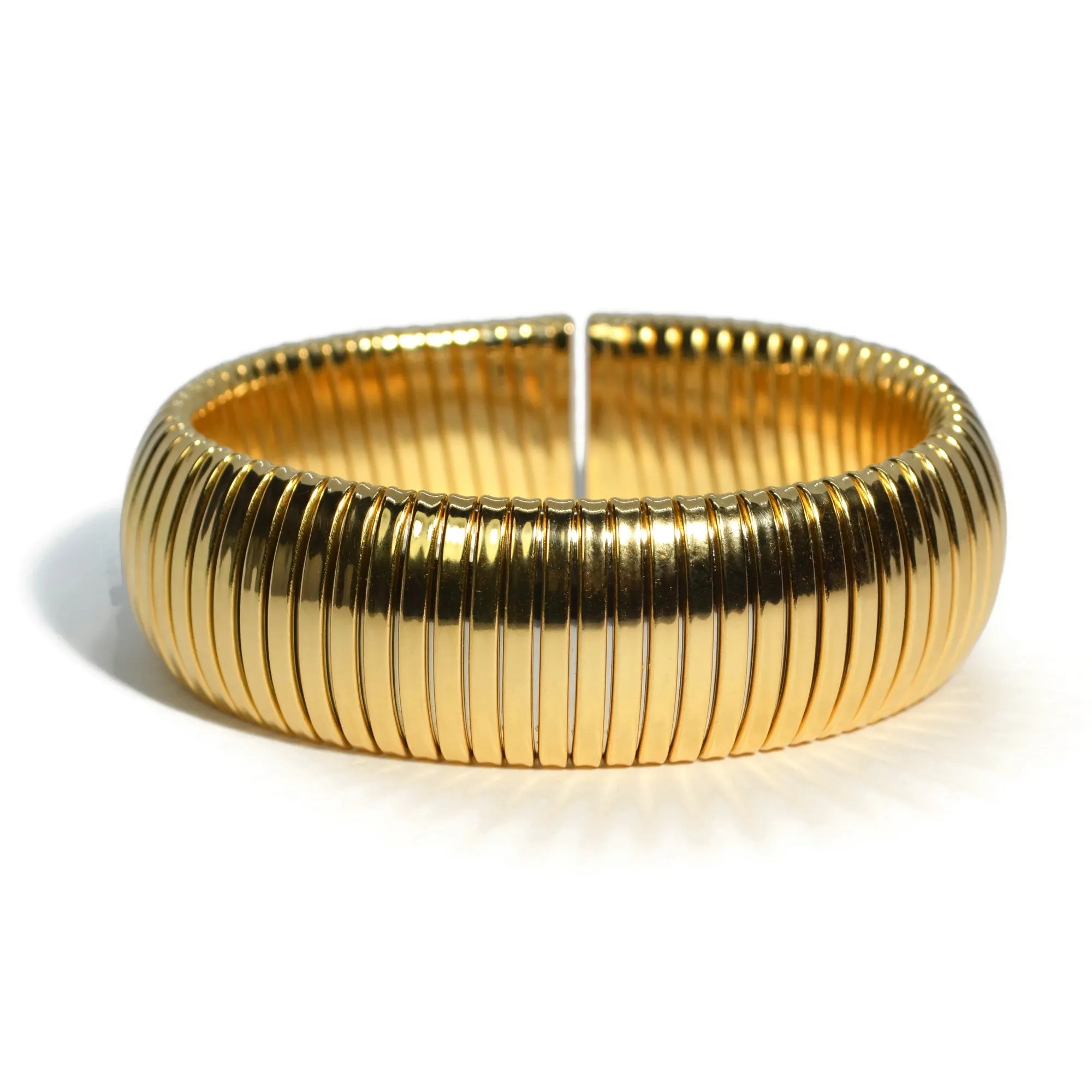 AFJ Gold Collection - Tubogas Cuff Bracelet, 18k Yellow Gold