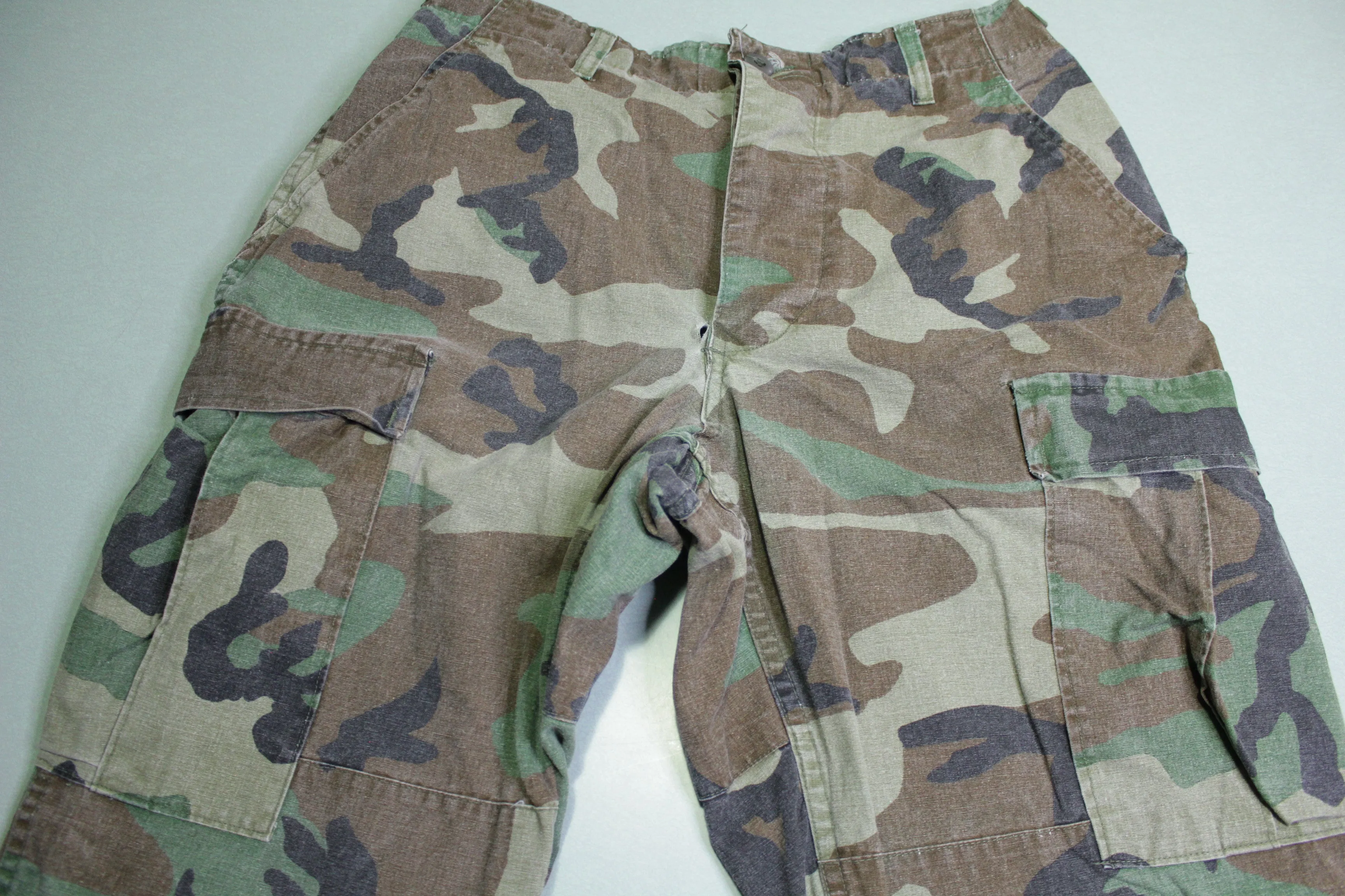 Army Camo Vintage 2001 BDU Woodland Military Issue Cargo Pants