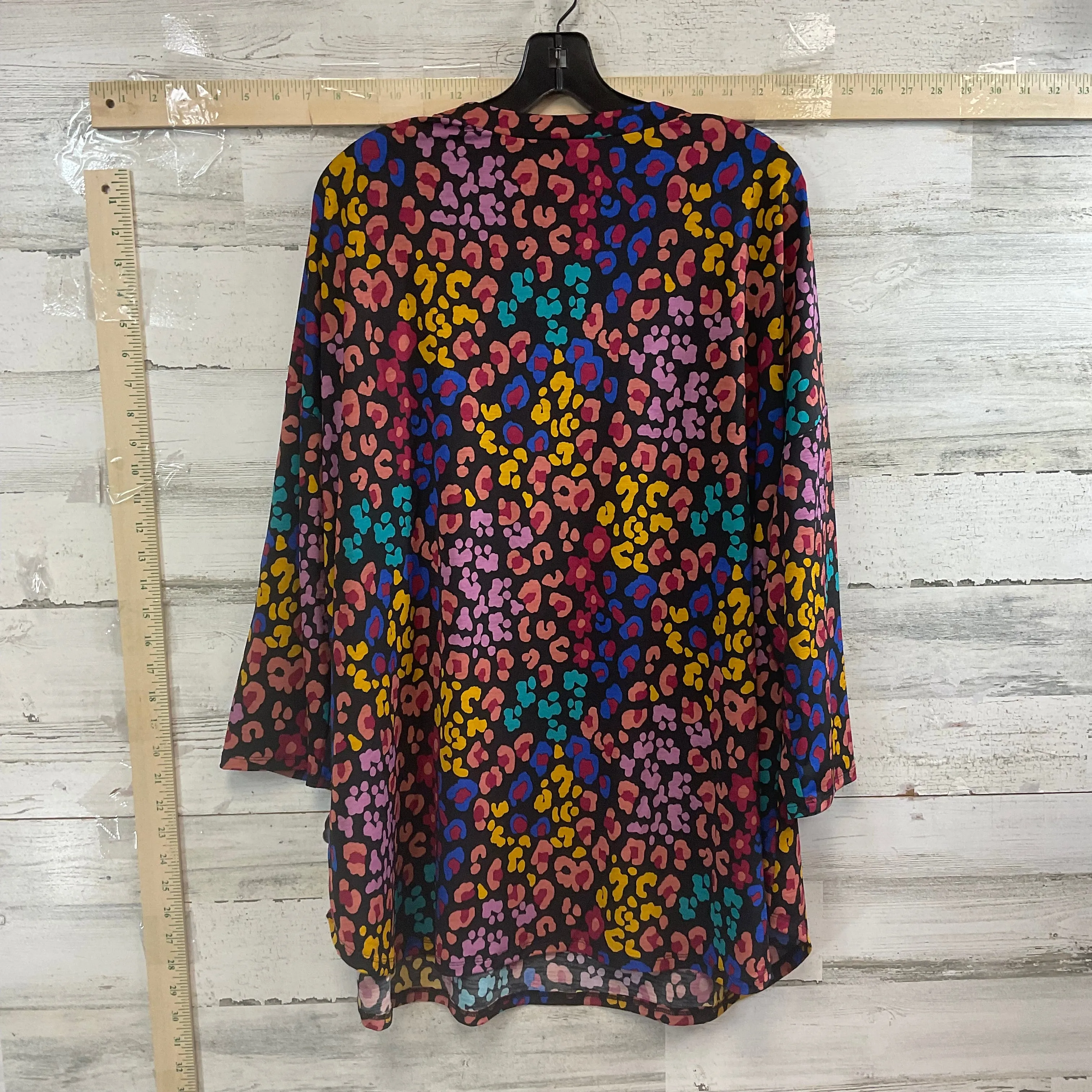 Black & Yellow Top 3/4 Sleeve DEAR SCARLETT, Size 3x