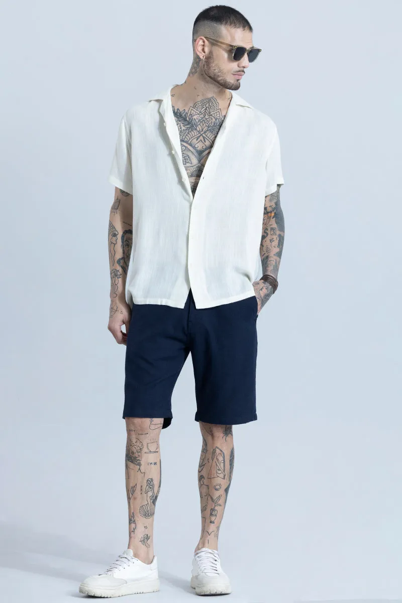 Blissfull Linen Blend White Shirt