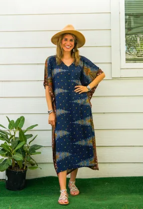 Blue Peacock Kaftan