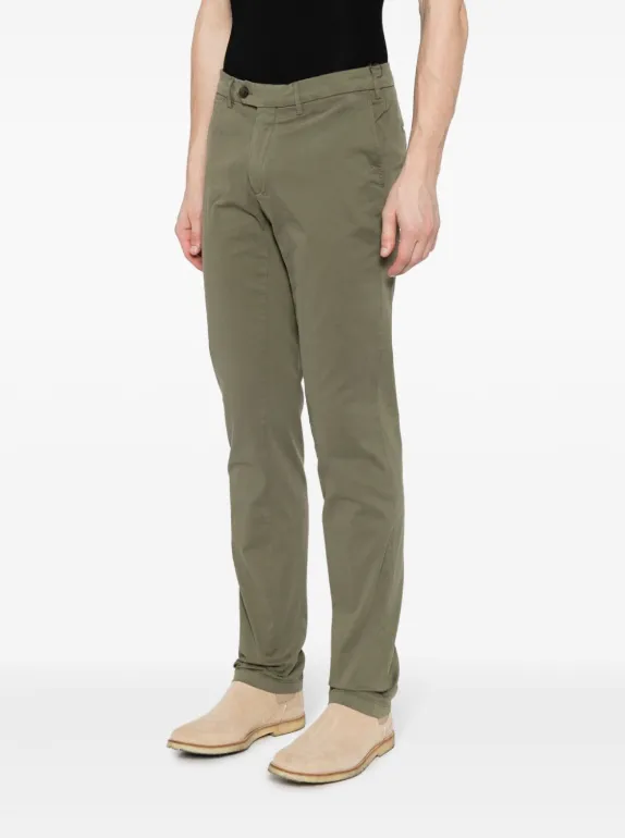 Canali mid-rise straight-leg chino trousers