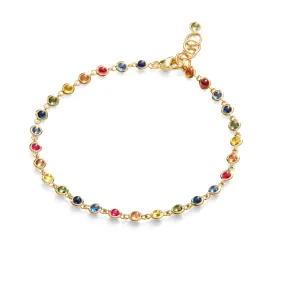 Chakra Multi Color Sapphire Bracelet