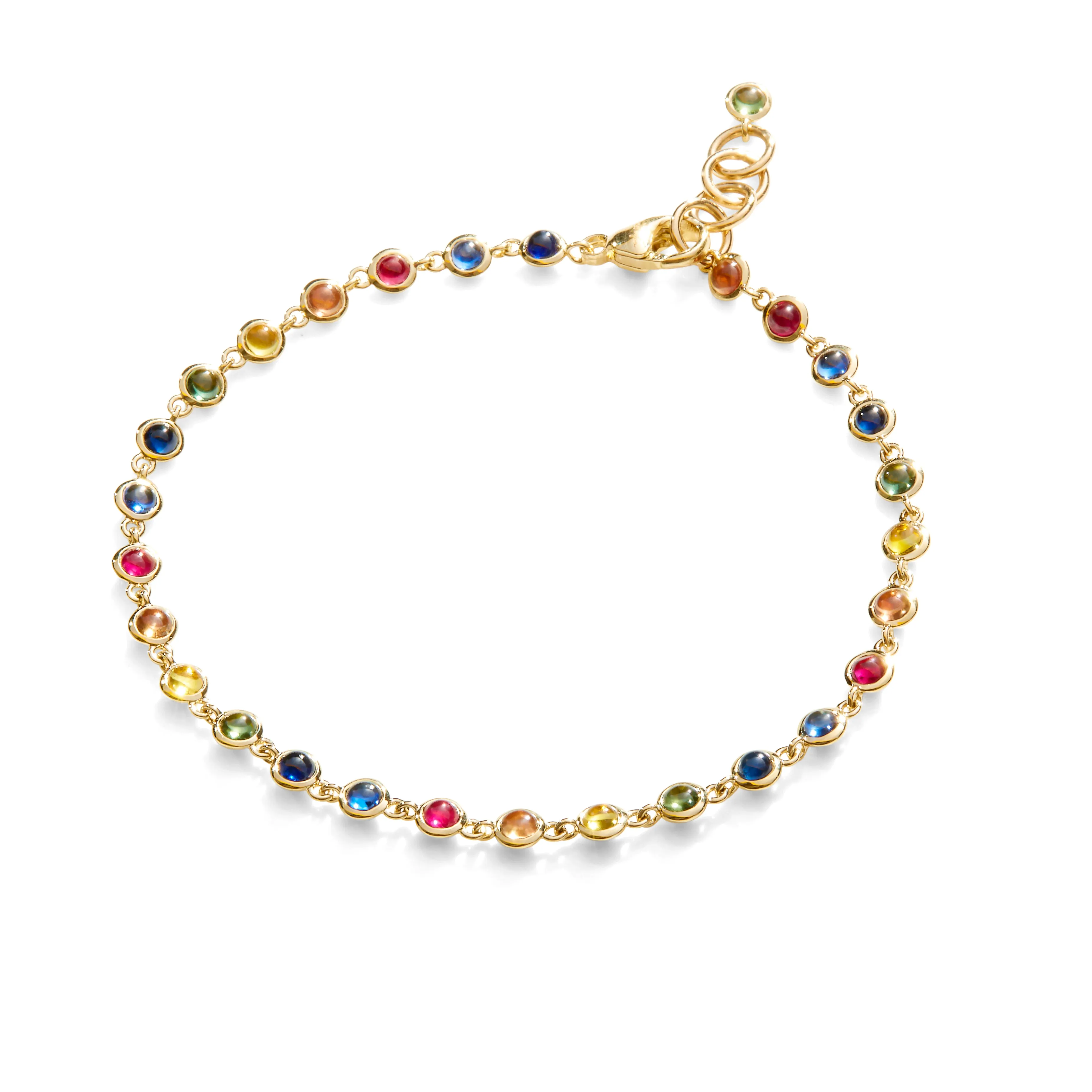 Chakra Multi Color Sapphire Bracelet