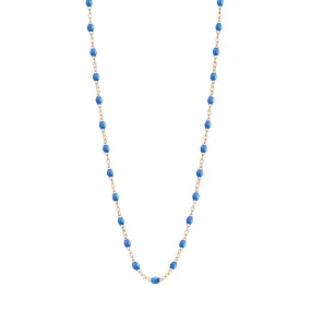 Classic Gigi Blue necklace, Rose Gold, 17.7"