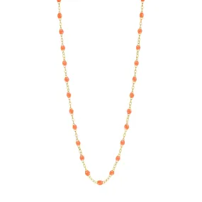 Classic Gigi Orange necklace, yellow gold, 16.5"