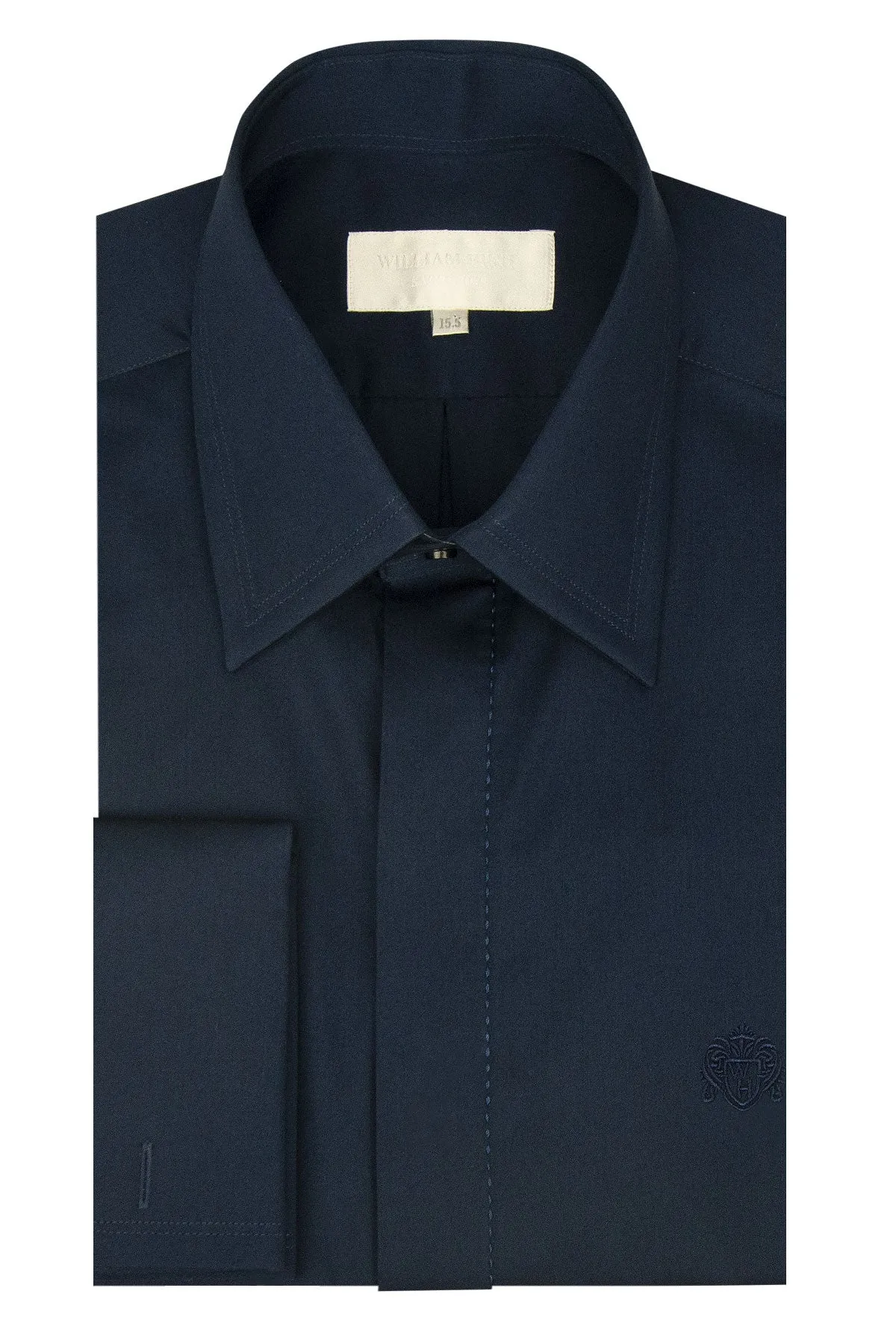 Classic Navy Forward Point Collar Shirt