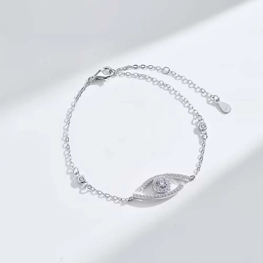 Devil's Eye Moissanite Bracelet for Women