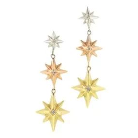 Diamond Star Drop Earrings- Heirloom by Doyle & Doyle