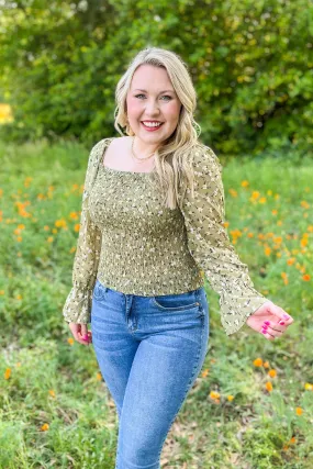 Different For Girls Smocked Floral Top