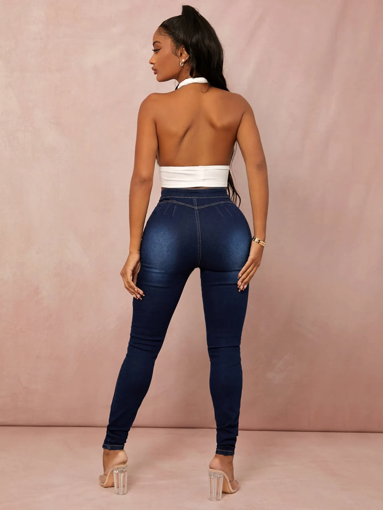 Double Breasted Skinny Jeans