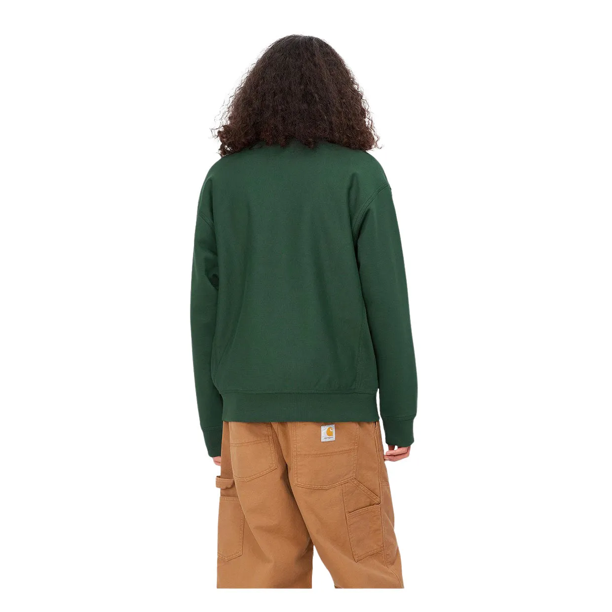 Felpa Uomo Carhartt WIP Locker Sweat Verde / Giallo