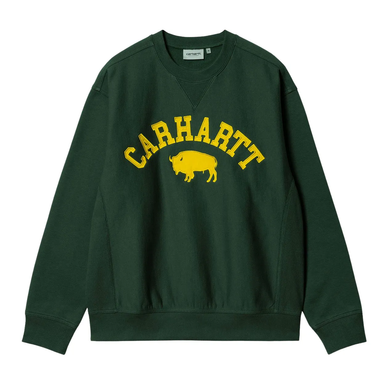 Felpa Uomo Carhartt WIP Locker Sweat Verde / Giallo