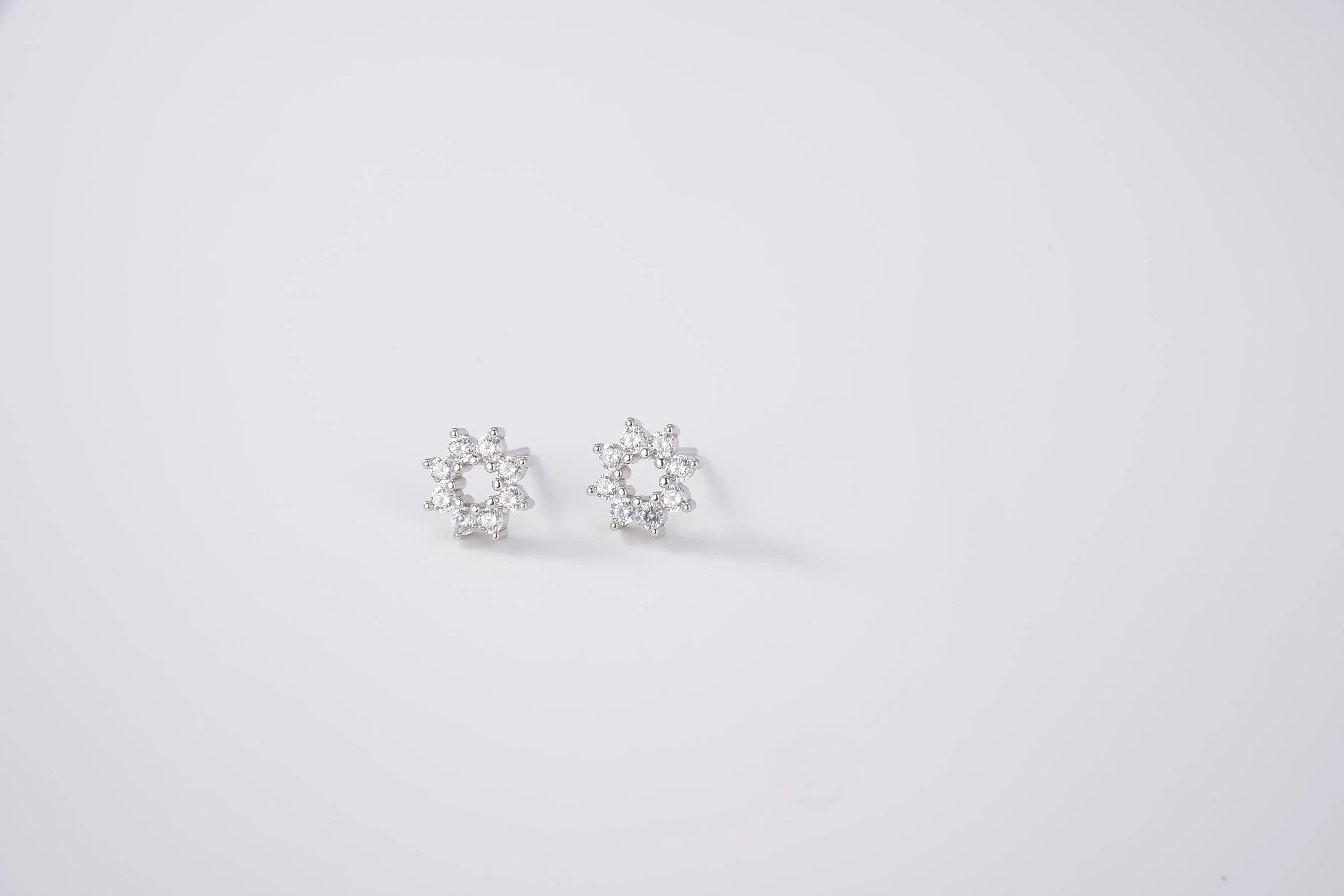 Floral Heart Stud Earrings