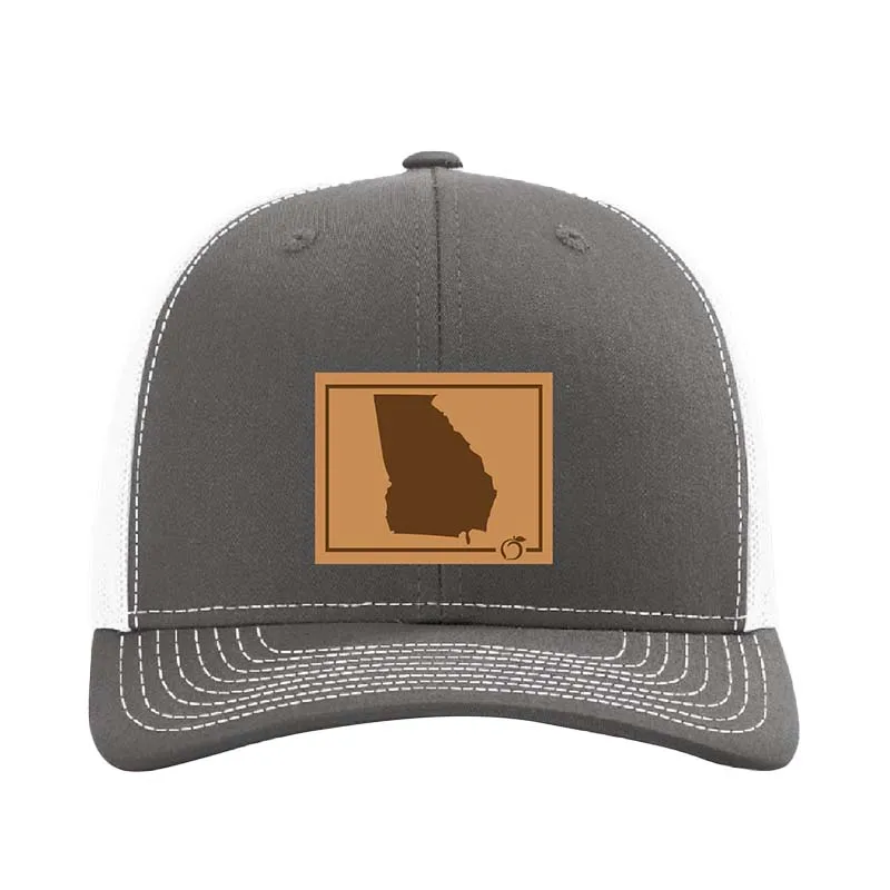 Georgia Outline Trucker in Charcoal and White