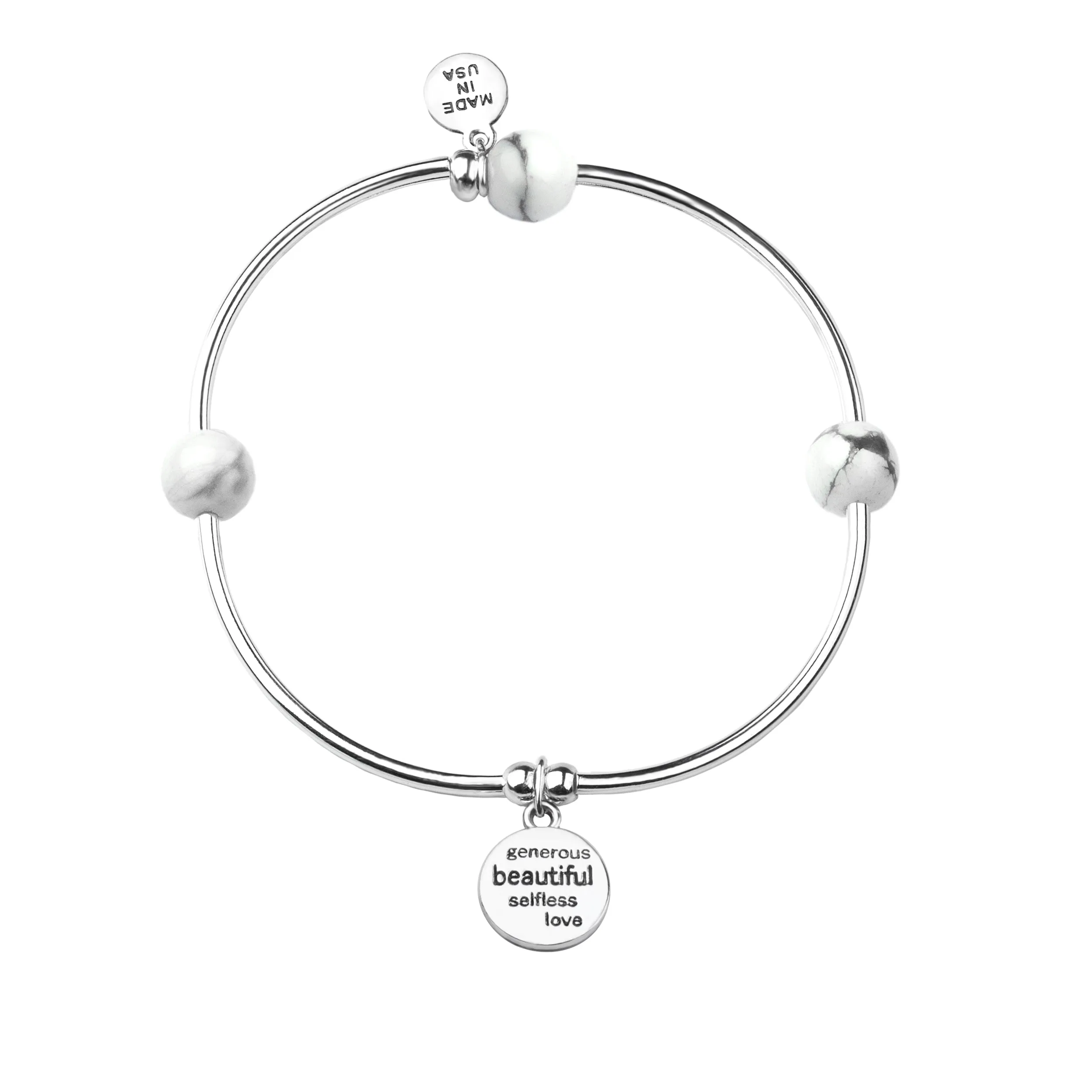 Godmother | Soft Bangle Charm Bracelet | Botswana