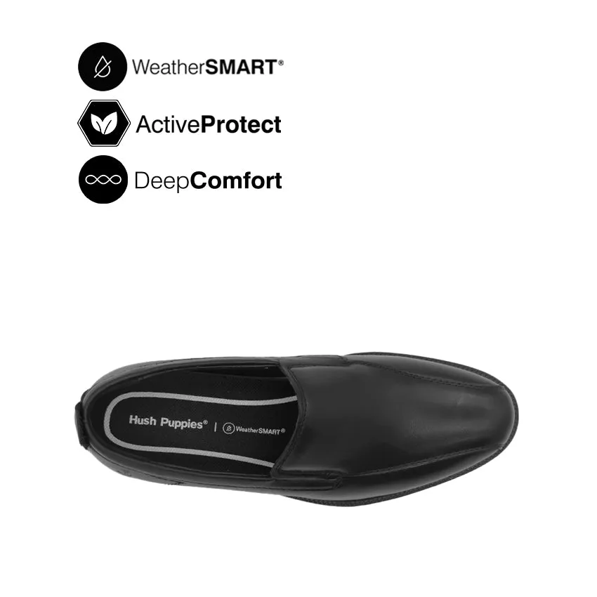 Jason Slip On BT Men's Shoes - Black Leather WP