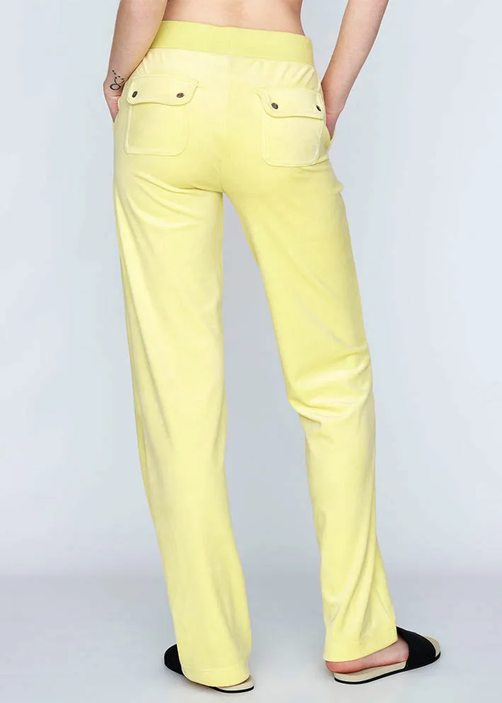 Juicy Couture Del Ray Classic Velour Bukser - yellow pear