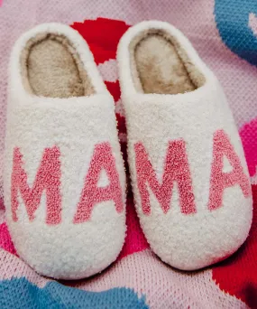 Mama Slippers - White/Pink