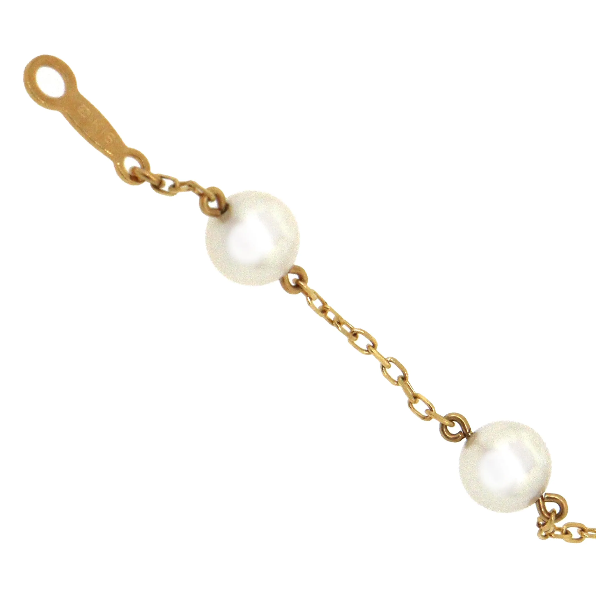 Mikimoto 18K Yellow Gold Cultured Akoya Pearl Station Bracelet