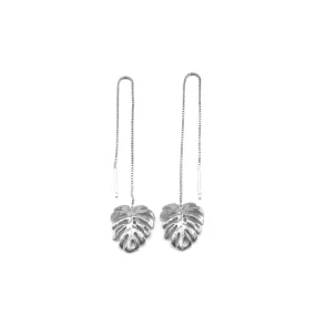 Monstera Leaf Threaded Earrings- Plantita & Plantito Collection