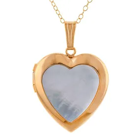 Mother of Pearl Heart Locket