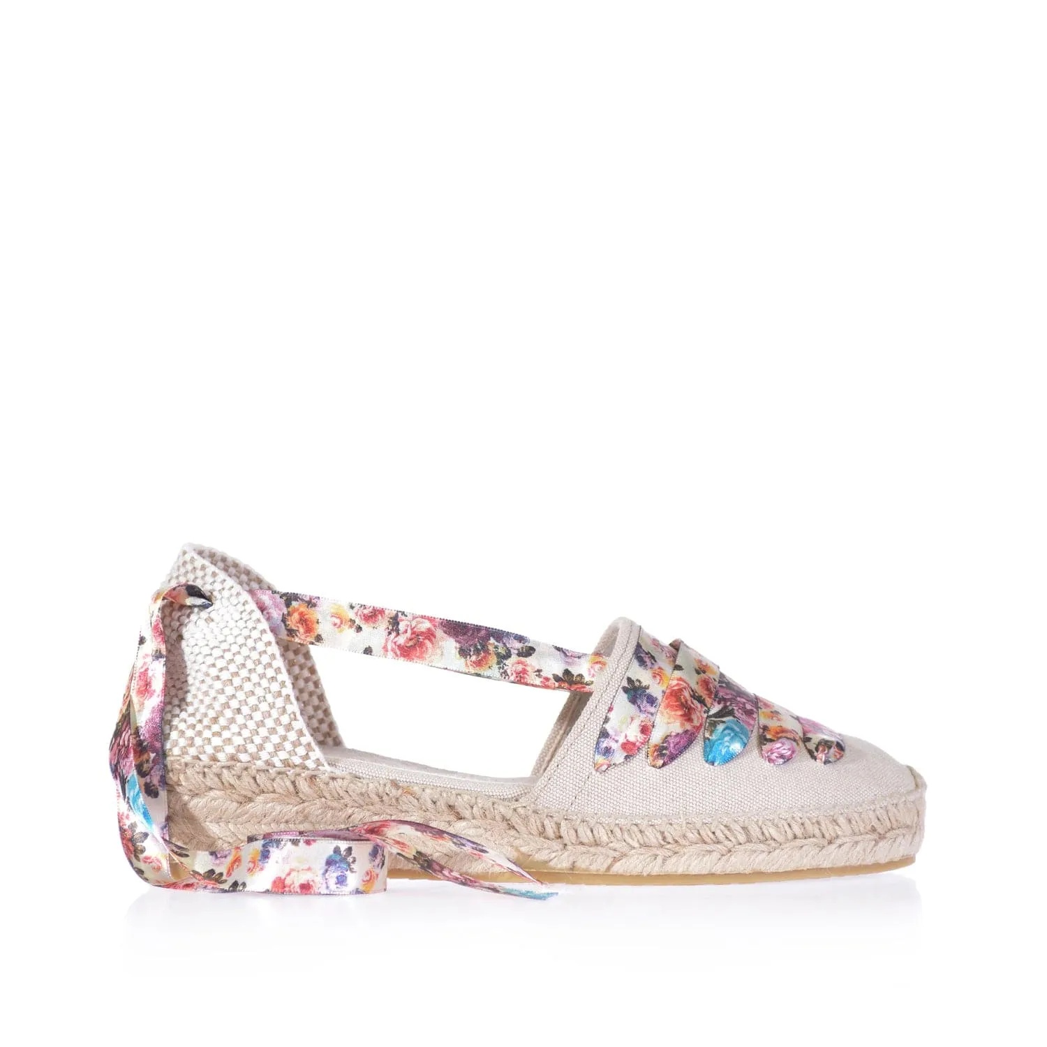 Multicolor Cotton Blend Wedge Espadrille for Women - Gavet