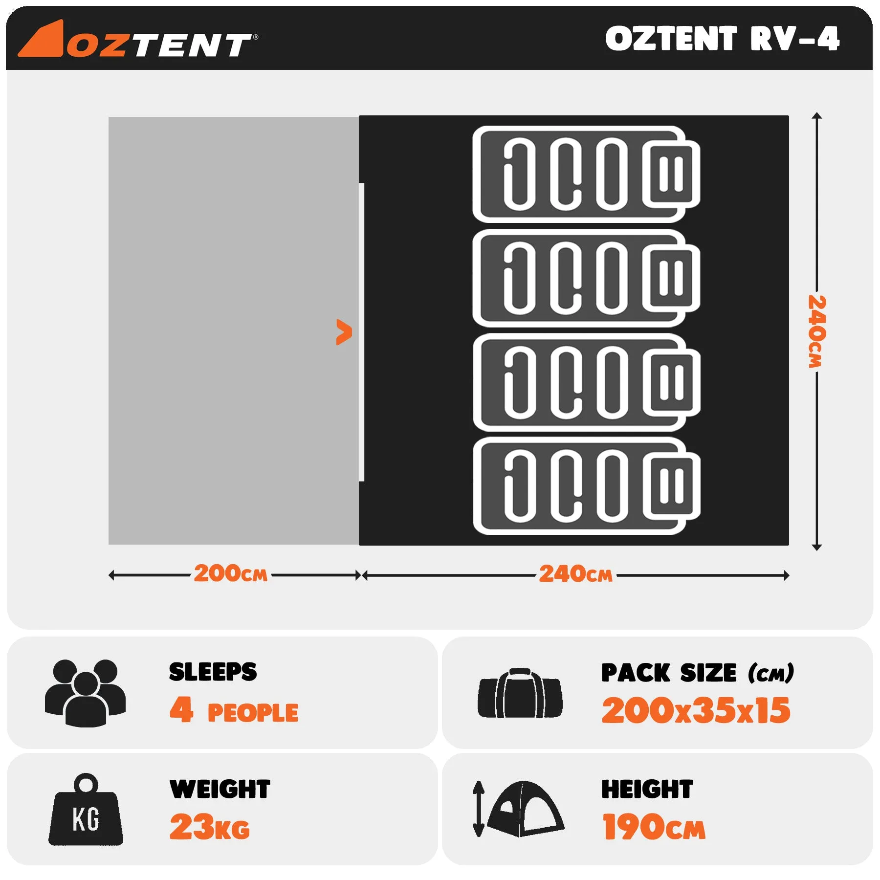 Oztent RV-4 Touring Tent