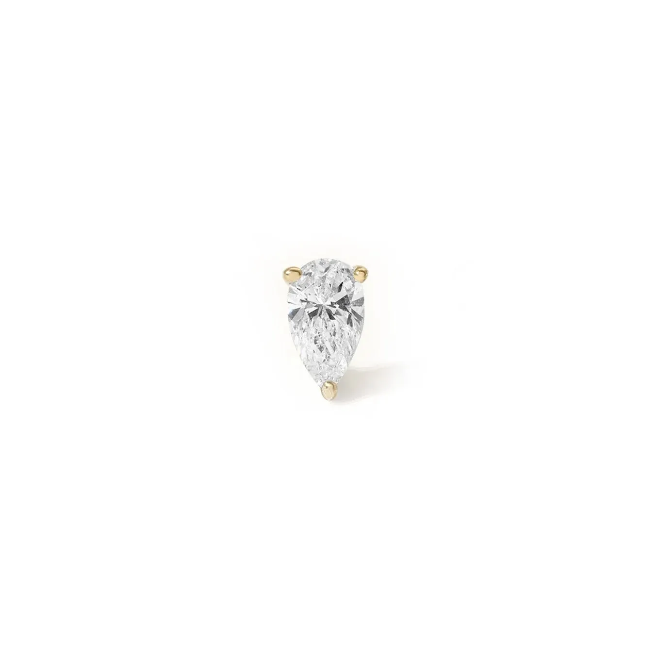 Pear-Shaped Diamond Stud Earring