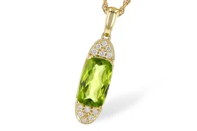 Peridot and Diamond Necklace