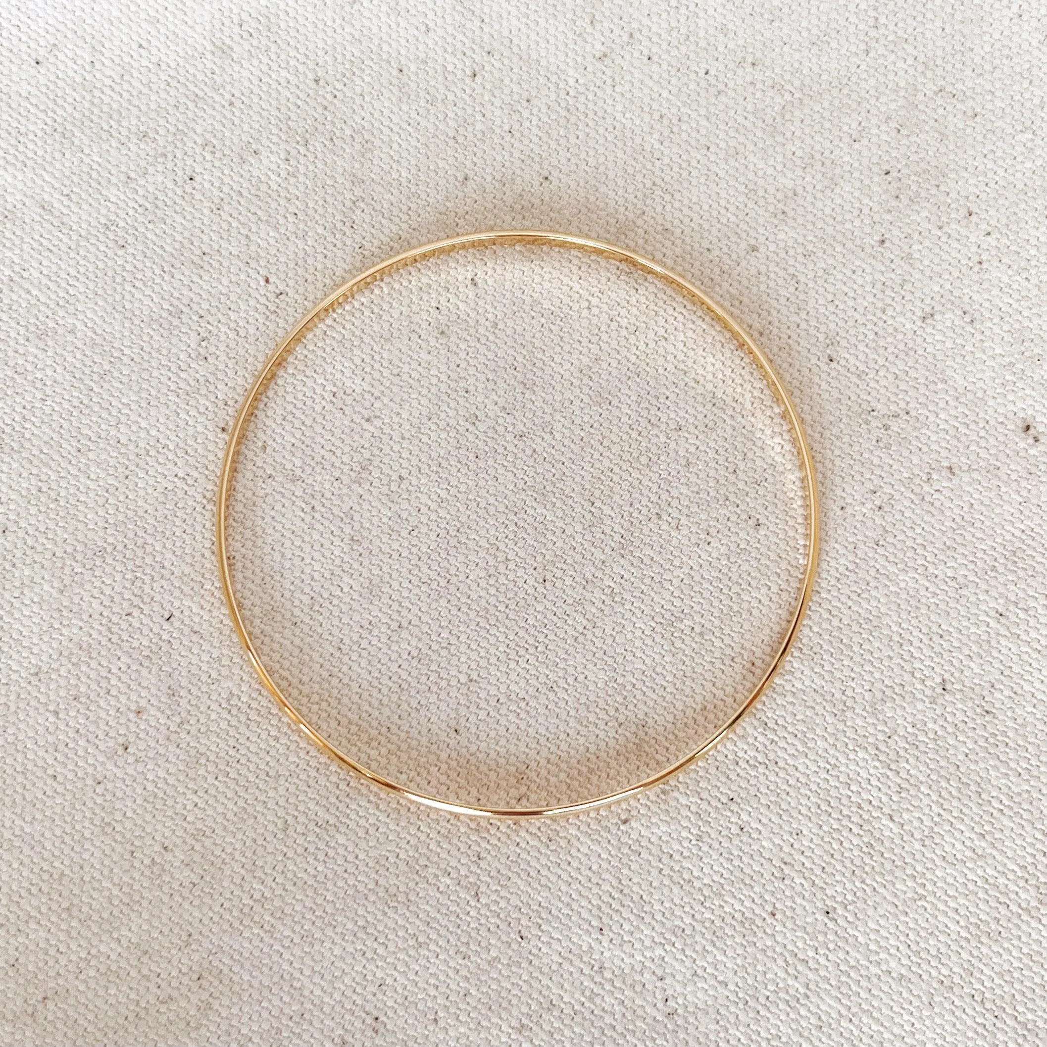 Plain 18k Gold Filled Classic Bangle