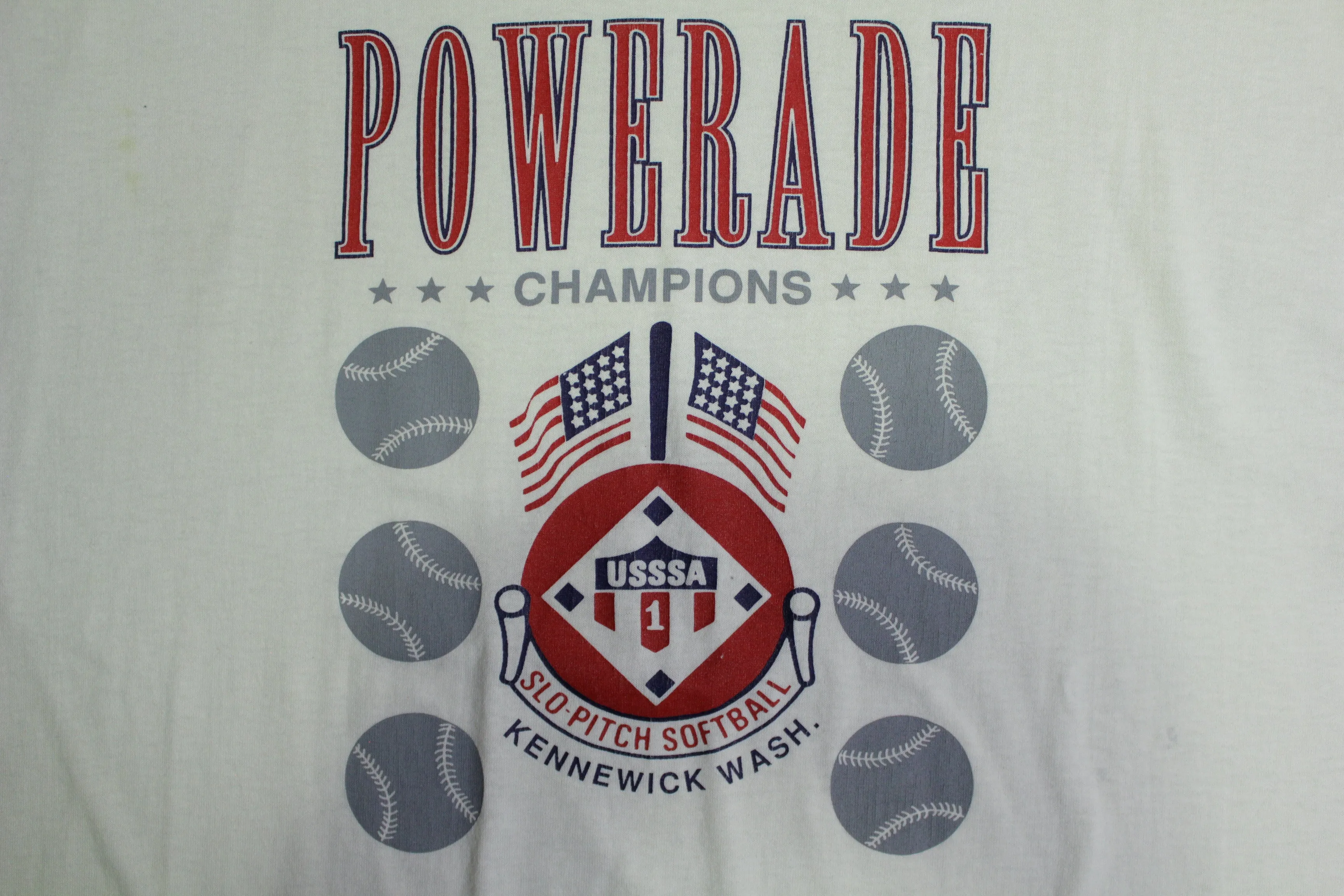 Powerade Champions Vintage 90's Softball Hanes Made in USA T-Shirt