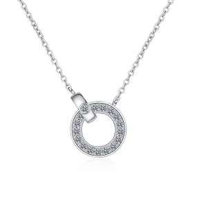 Ring Buckle Moissanite Necklace for Women