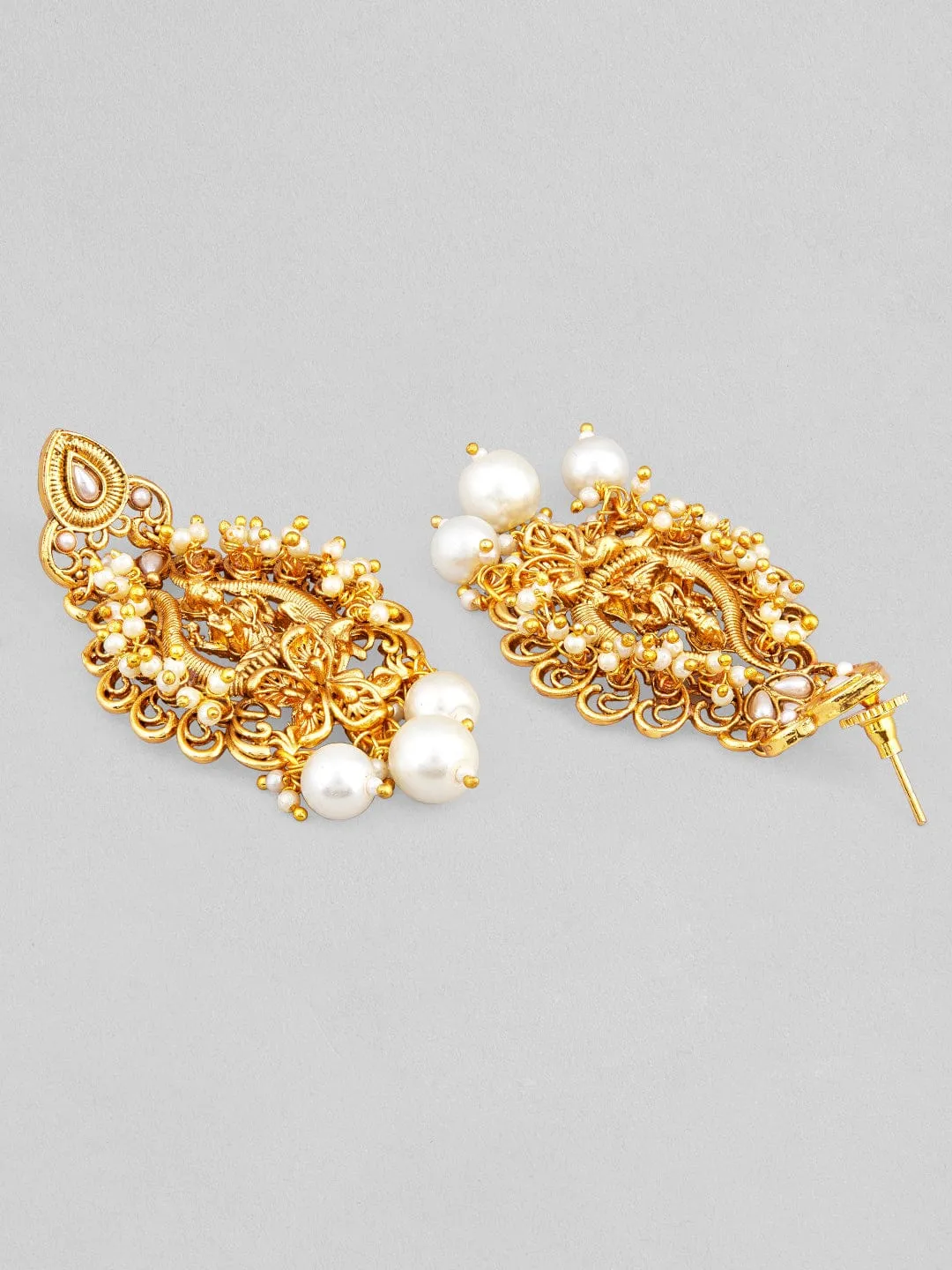 Rubans Gold-Toned Classic Drop Earrings