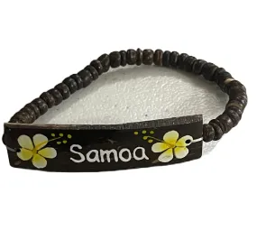 Samoa Plumeria Coconut Bracelet