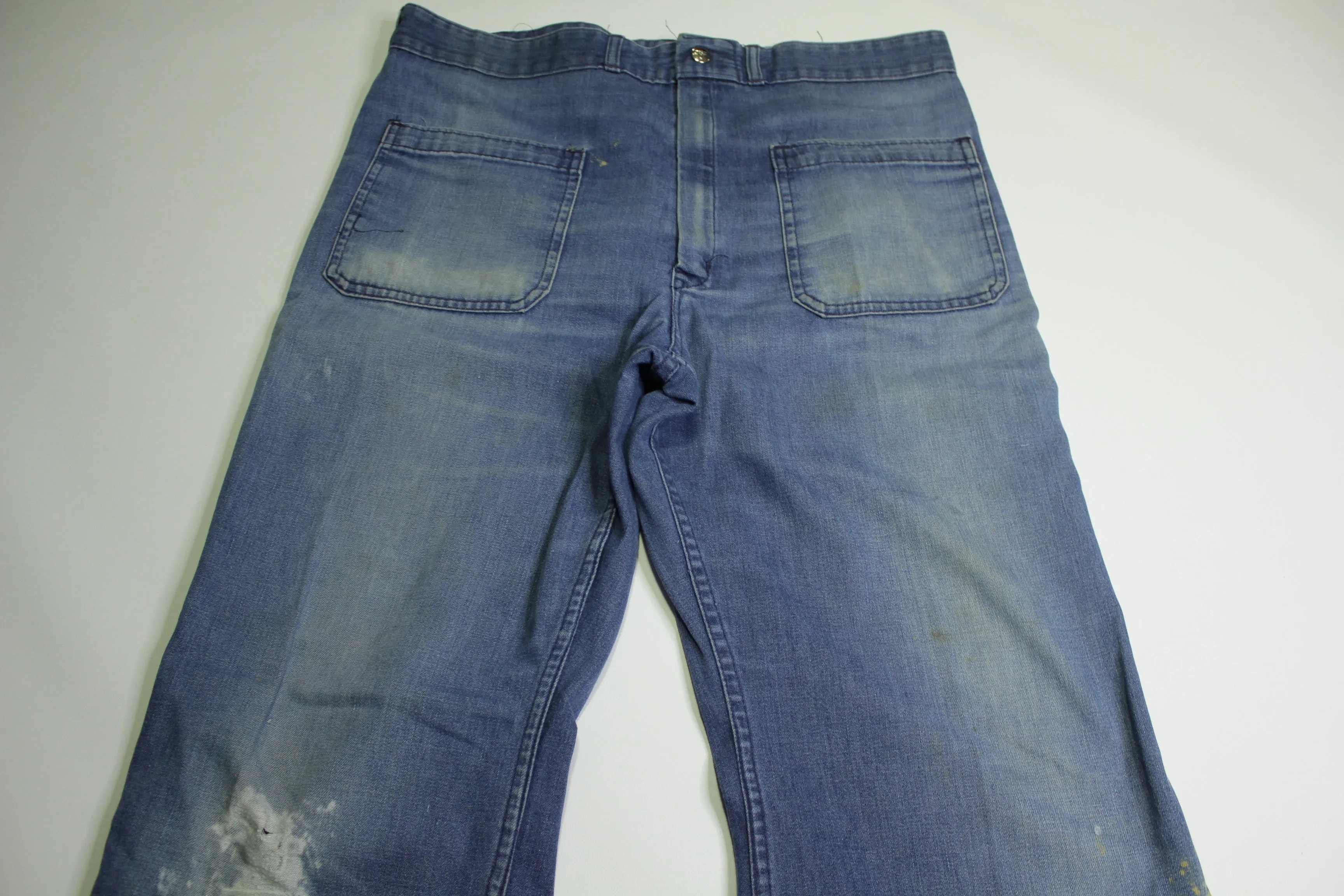 Seafarer Vintage Navy 70's Bell Bottom Jeans USN Denim Flare Pants