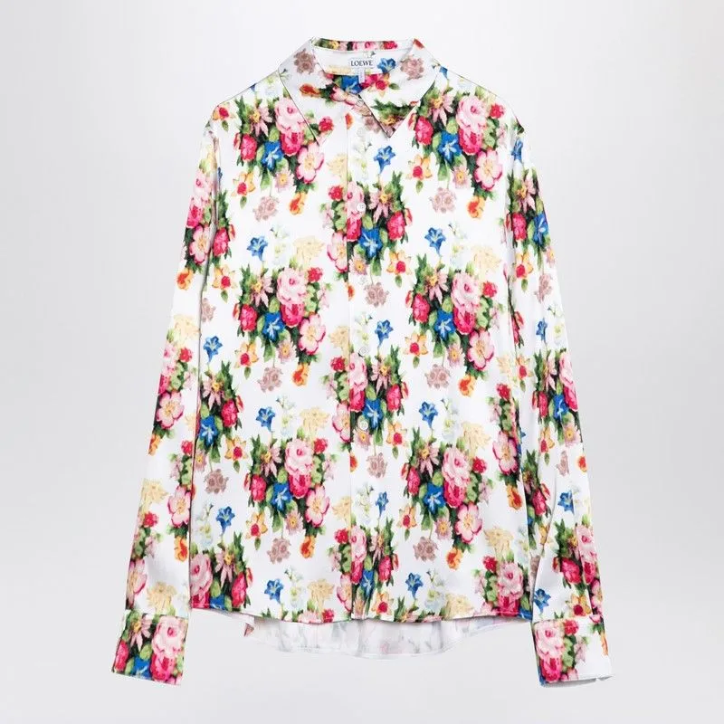 SILK FLORAL PRINT SHIRT