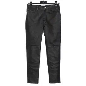 Slim Jeans In Soft Black Lambskin Leather