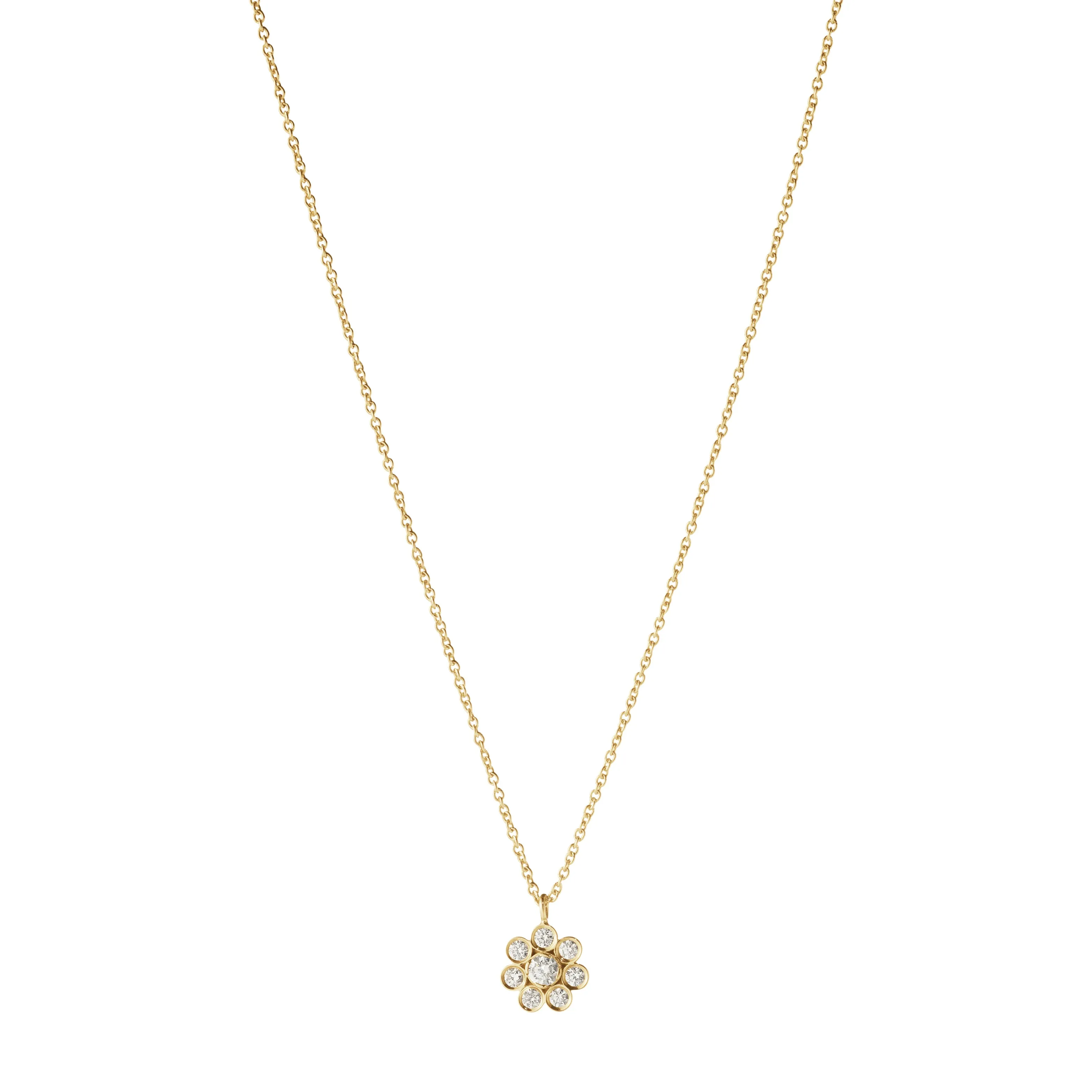 Sophie Bille Brahe - Bellis Simple - Pendant Necklace with Diamonds, 18k Yellow Gold